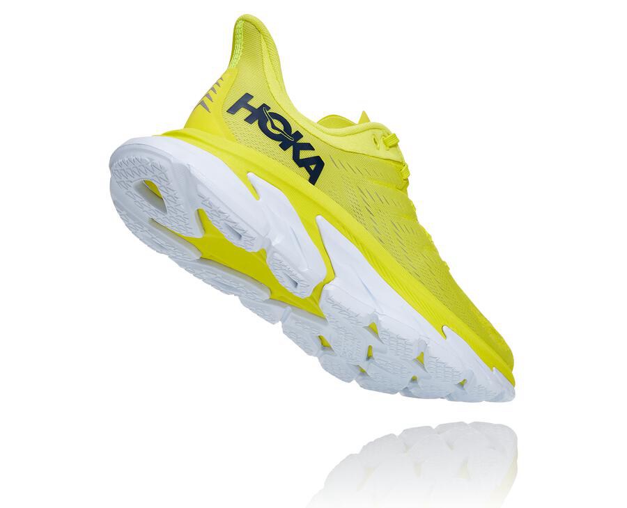 Hoka One One ランニングシューズ メンズ 蛍光 - クリフトン 縁 - KX2318590